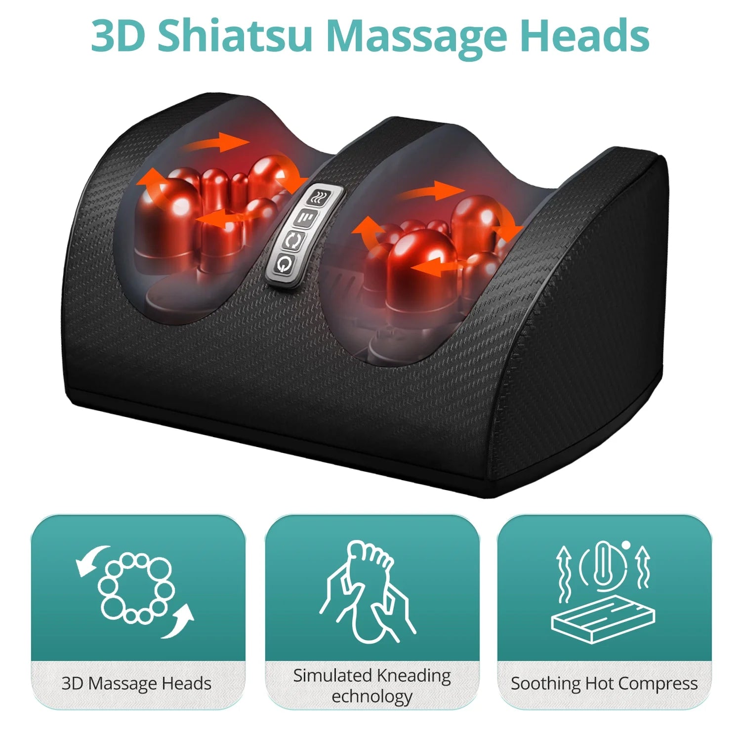 Foot Massager Machine with Heat, Deep Tissue Massager for Foot Massage and Calf Massage, Gifts for Mom & Dad