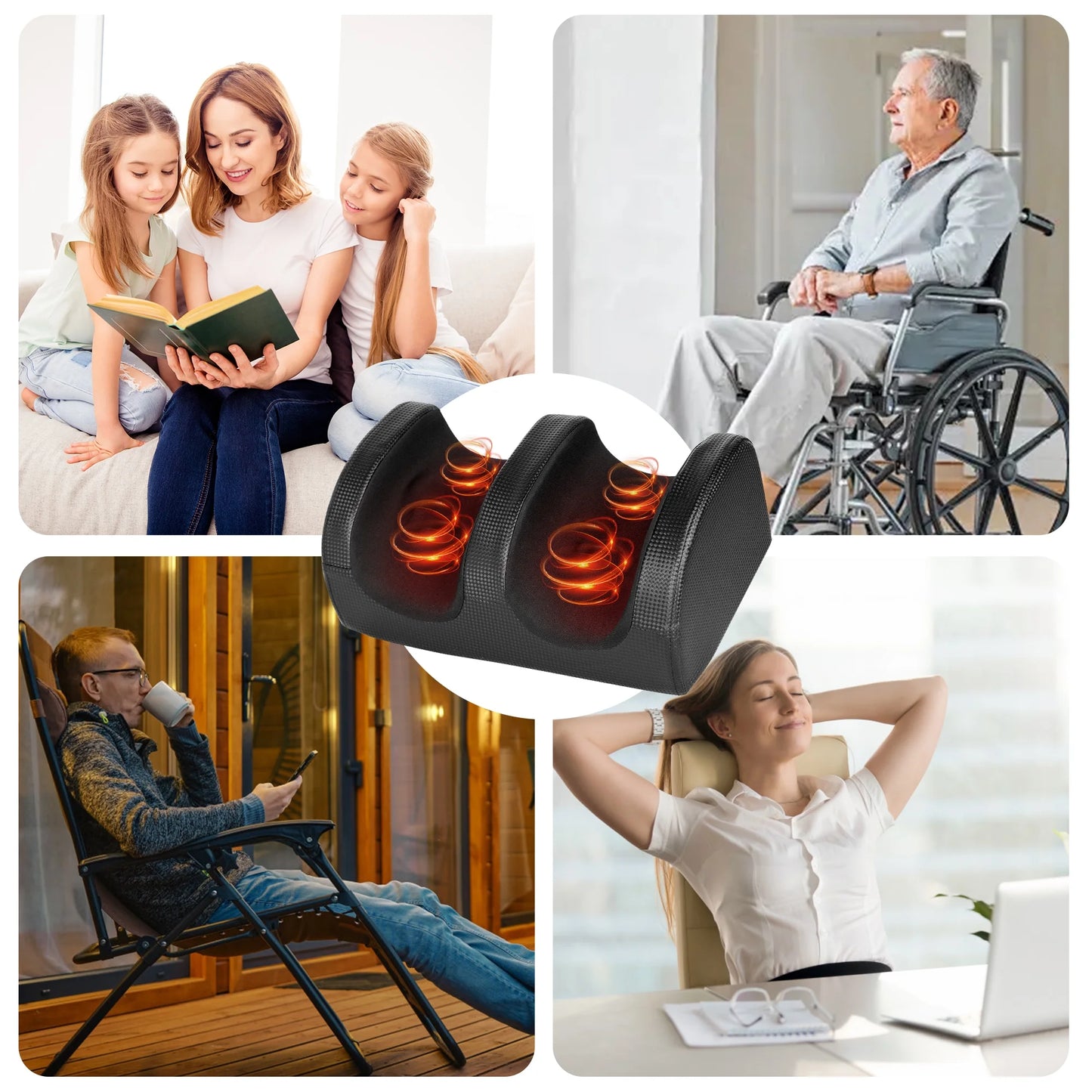 Shiatsu Foot Massager, Foot Spa with Heat for Comfort and Relief, Gift, Black