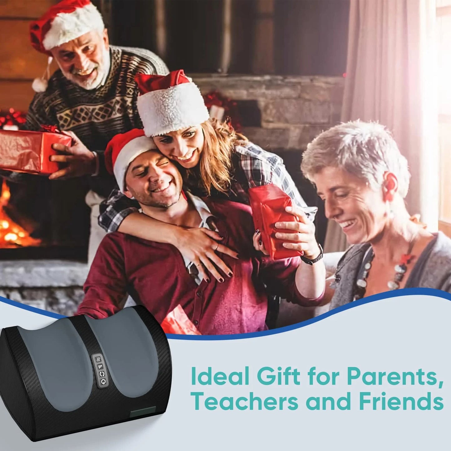 Foot Massager Machine with Heat, Deep Tissue Massager for Foot Massage and Calf Massage, Gifts for Mom & Dad