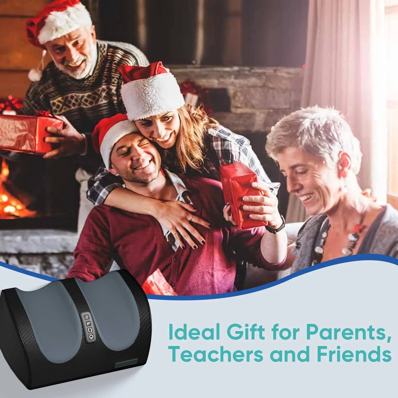 Foot Massager Machine with Heat, Deep Tissue Massager for Foot Massage and Calf Massage, Gifts for Mom & Dad